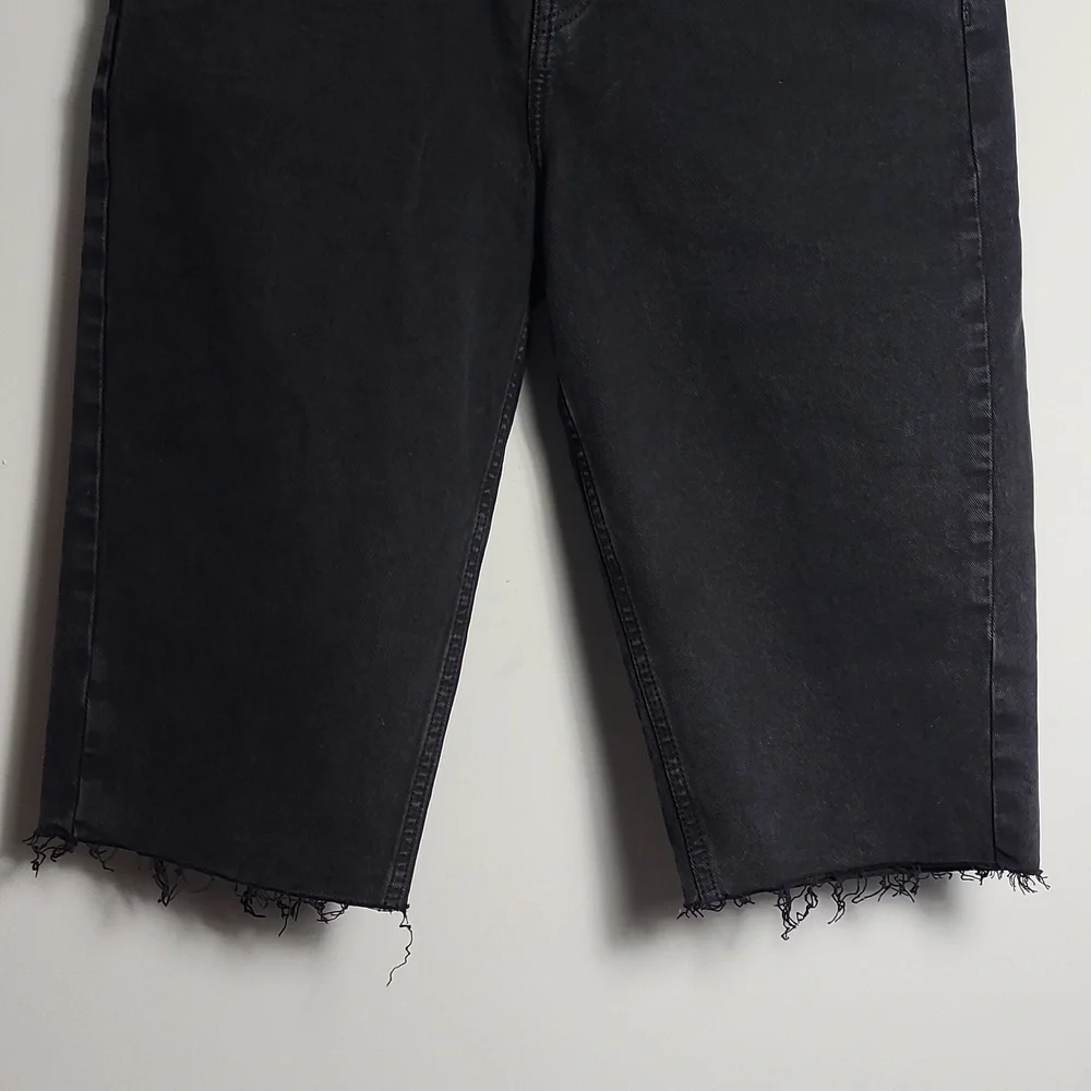 BA&SH NWT Brune Bermuda Blackstone Lady Long Shorts Demin Cotton Black Size 2